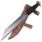 Ceremonial Medieval Viking Seax Knife w/ Wire Wrapped Handle & Sheath Included
