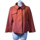 Akris Punto orange wool collared blazer jacket size 6