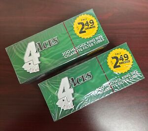4ACES Menthol King Size Cigarette Tubes ~2 Packs
