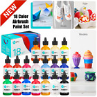Airbrush Paint Set 18 Colors Water Based Acrylic Airbrush Paint Kit For Artists