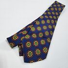 Vintage Cable Car Clothiers Tie Silk Medallion Geometric Multicolored Smooth