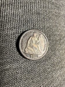 1870 U.S silver Half Dime*- Looks Uncirculated/beautiful Blue Toning!