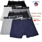3 Pack Men's Cotton Underwear TAGless Boxer Briefs with Comfort Flex Waistband