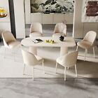 GUYII Dining Table Set with 6 Chairs Modern Kitchen Table Set Indoor Furniture