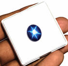 Natural Star Blue Sapphire 7 Ct Certified 6 Rays Oval Cut Loose Gemstone AKH