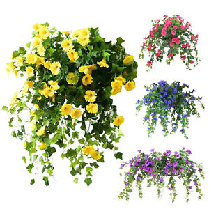 New ListingUV Simulation Artificial Flower, Artificial Hanging Plants Morning Glory(1Pc)