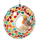 Glass Confetti Mosaic Fly-Through Hanging Bird Feeder - 6 in by Sunnydaze