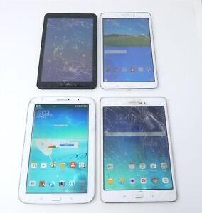 Lot of 4 Working Cracked Samsung Tablets - Galaxy Tab A 8