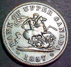 1857 CANADA  1 CENT BANK TOKEN........MIN. BID .01 & NO RESERVE!