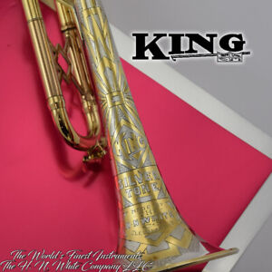 New ListingVintage King Silver Tone Liberty Trumpet Gold Lacquer Outstanding