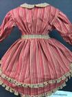 American Girl Addy Striped School Dress Pleasant Company Tag~Historical Retired