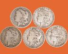 (5) 1878-1921 Morgan Silver Dollars ~ Circulated Estate 90% ~ Mix Date Lot of 5