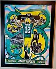 AARON RODGERS DOWNTOWN! 12x15 framed portrait numbered /100, artist auto!