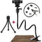 21Inch Webcam Stand Flexible Desk Mount Clamp Gooseneck Stand+Mini Tripod Holder