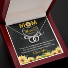 MOM Necklace, Mothers Day Jewelry Gift, Circle Pendant Message Card Gift To Mom!