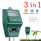 3-in-1 Soil Tester Moisture/Light/PH Sensor Meter Tool For Garden Potted Plant