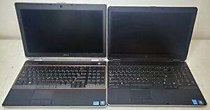 Lot of 2 Dell Latitude E6520 i7-2620M/Latitude E6540 i7-4610M 8/16GB RAM Laptops