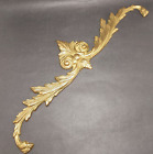 Vintage Brass Scroll Door Mirror Topper Gold Tone Wall Accent
