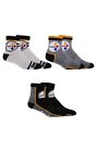 NFL Socks Mens 3 Pack of 3 Pairs Quarter Length Fits Mens Shoe Sizes 7-12