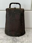 Vintage Iron Cow Bell Natural Patina Folded Riveted