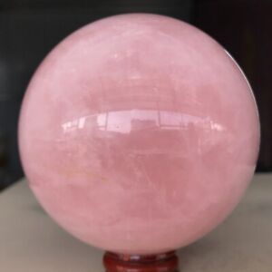 922g Natural Pink Rose Quartz Crystal Sphere Mineral specimen Healing K851