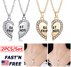 BFF Friendship Necklace for 2 - Heart Best Friends Pendant  Necklaces Gifts Set