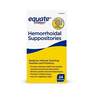 Equate Hemorrhoidal Suppositories Compare to Preparation H 24ct 4