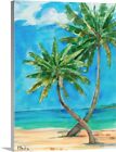 Palmas Belize Vertical II Canvas Wall Art Print, Palm Tree Home Decor
