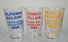 Exhibit Drinking Glasses GGIE Golden Gate International Expo 1939 SF Worlds Fair