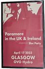 Paramore 2023 Glasgow Concert Poster 11 X 17 Framed
