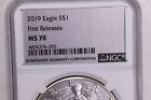 2019 American Silver Eagle. NGC MS-70, Affordable Business Strike, SALE #76295